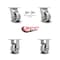 Service Caster 4 Inch V Groove Semi Steel Caster Set with Roller Bearings 2 Swivel Lock 2 Rigid SCC-30CS420-VGR-BSL-2-R-2 - alternate 5